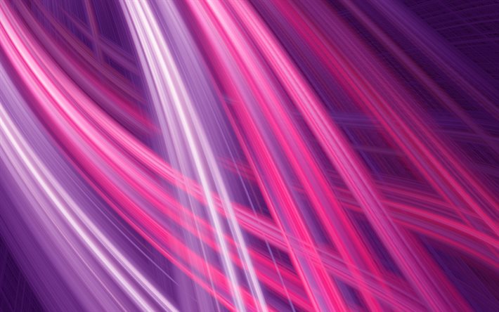 lila ljusa linjer bakgrund, lila neon ljus, lila abstrakt bakgrund, rosa neon linjer, kreativa linjer bakgrund, lila linjer abstrakt bakgrund