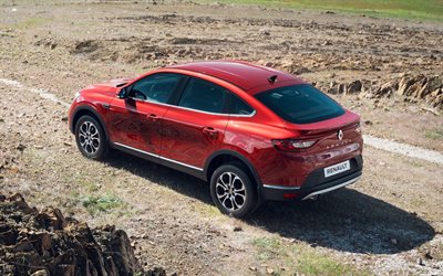 2022, Renault Arkana, rear view, exterior, coupe crossover, red Renault Arkana, French cars, Renault