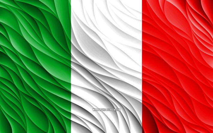4kbandeira italianaondulado 3d bandeiraspaíses europeusbandeira da itáliadia da itáliaondas 3deuropaitaliano símbolos nacionaisitália bandeiraitália