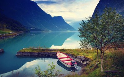 norvegia, bellissimo lago mjøsa, il granato, il lago, il lago mjøsa