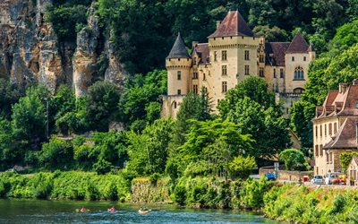 castles of france, france, la roque-gageac
