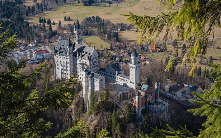 bayern, neuschwanstein, slott, tyskland