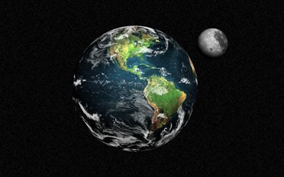 la terra, la luna, mese
