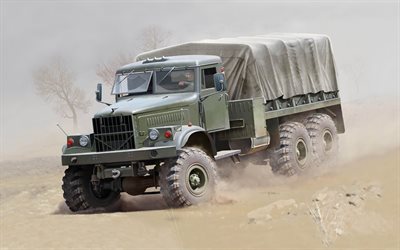 camiones militares, kraz-255, kraz