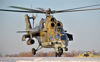 mi-24, miles, stridshelikopter, det ryska flygvapnet