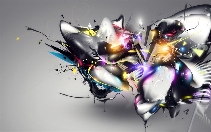 grafite criativo, objeto 3d