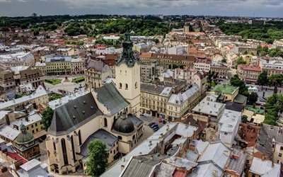 l'église catholique, lviv, la cathédrale latine, ukraine