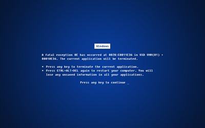 system error, blue screen, bsod