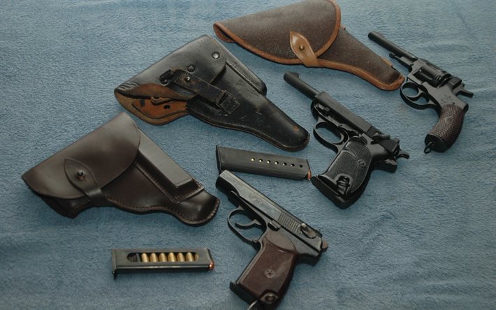 the gun, makarova, photo pistols, revolver, walter