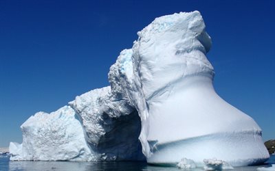 eisberg, antarktis, einem block aus eis