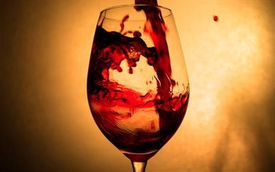 kırmızı şarap, şarap, fotoğraf bir bardak