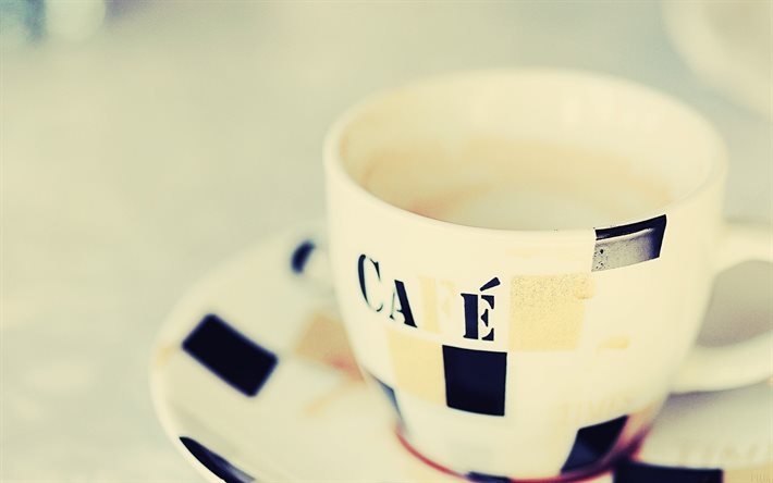 नाश्ता, एक कप कॉफी, कॉफी