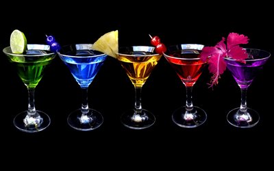 différents cocktails, cocktail