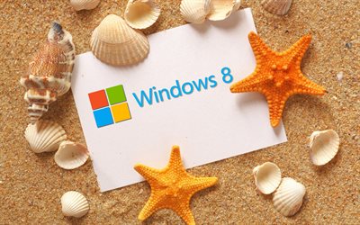 windows8, ビーチに, 砂