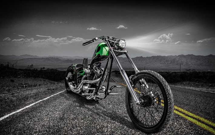 hemgjord motorcykel, chopper, cool cykel