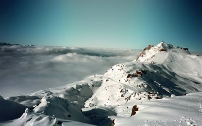 frança, montanhas francesas, montanhas cobertas de neve, alpes