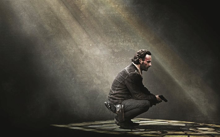 The Walking Dead, 4K, affiches, Rick Grimes