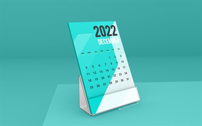 calendario diciembre 2022, 4k, soporte calendarios de escritorio, diciembre, calendarios 2022, calendario de escritorio azul, mesa azul, calendarios de invierno, calendarios de escritorio 2022, calendario comercial de diciembre de 2022, calendario de diciembre de 2022