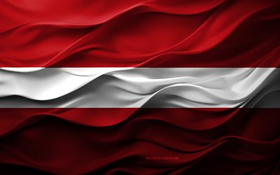 4k, bandeira da letônia, países europeus, bandeira da letônia 3d, europa, flag da letônia, textura 3d, dia da letônia, símbolos nacionais, 3d art, letônia