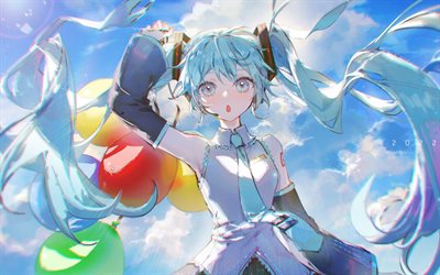 Hatsune Miku, Vocaloid, Japanese singer, anime characters, Vocaloid characters