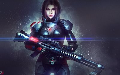 Alexandra Shepard, 4K, characters, Mass Effect