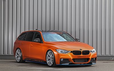 carro, tuning, Tuningsuche, 2016, BMW serie 3 Touring F31, 328I, arancione bmw