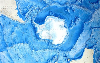 mapa de la antártida, mapas 3d, mapas de paisajes, continentes, antártida, creativo, mapas de continentes, mapa 3d de la antártida, obras de arte