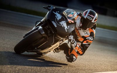 KTM RC16, superbike, 2016, motociclista, movimento