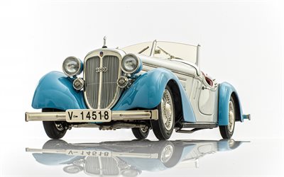 audi front 225 roadster, 1935, retro cars, raritäten, retro-audi, cabriolet, deutsche autos, audi