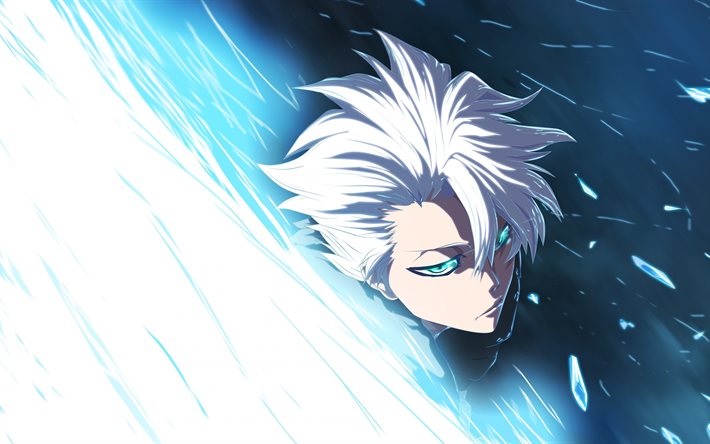 Toushirou Hitsugaya, 4k, कार्टून, ब्लीच