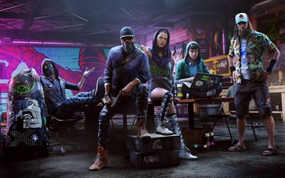 Watch Dogs 2, 4k, les personnages