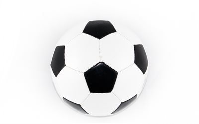 fútbol, pelota de fútbol, de fondo blanco