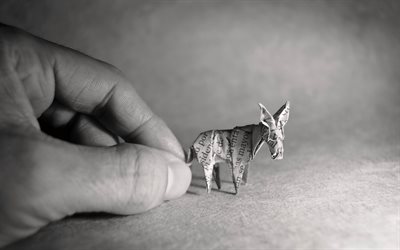 origami, donkey