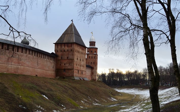 fästningen, veliky novgorod, citadellet i novgorod, novgorod kremlin, ryssland