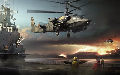 russes hélicoptères, alligator, le ka-52 hokum b