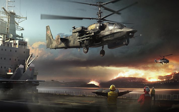 helicópteros de rusia, el caimán, ka-52, basura b