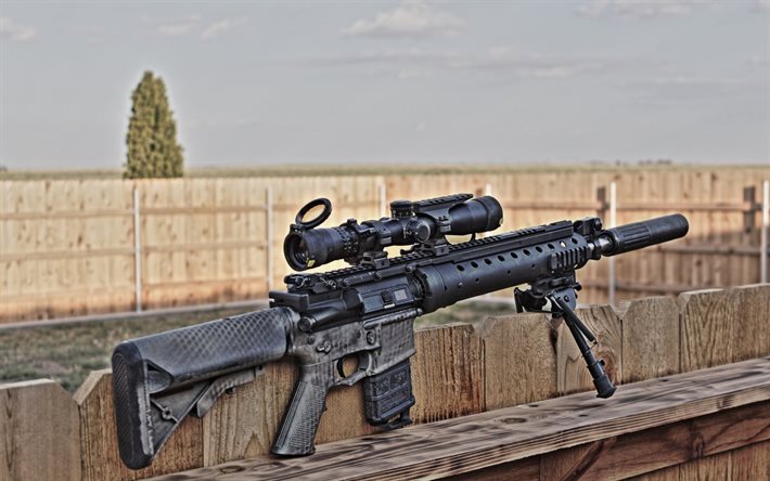 mk12, psa, sniper rifle, rifle, optical sight