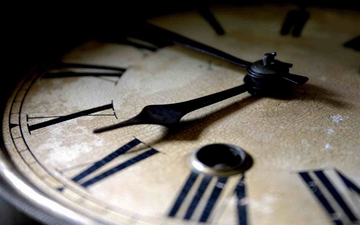 relógio antigo, tempo, o mostrador do relógio
