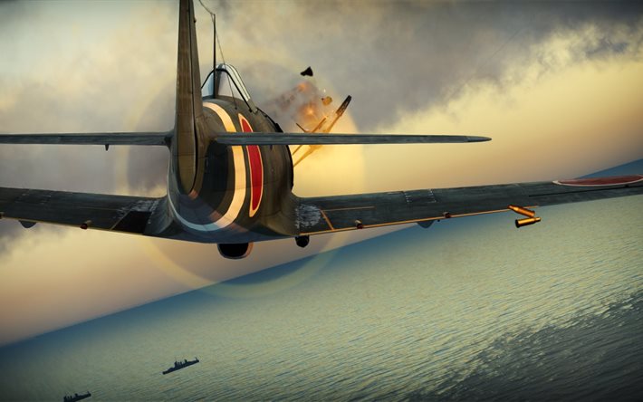 Nakajima, जापान, Ki-84, हवाई लड़ाई, सुंदर, युद्ध थंडर, hayate