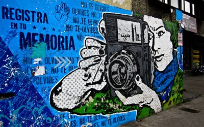 parede, arte de rua, grafite, parede pintada