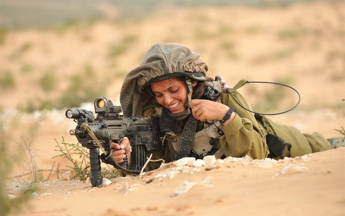 o exército israelense, meninas soldados