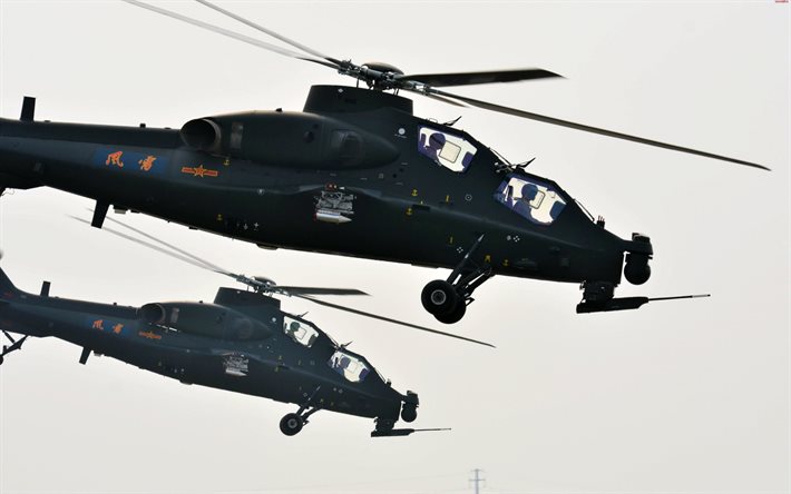 en chine, des hélicoptères de combat, hélicoptères chinois
