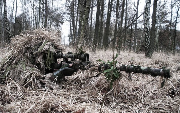 snipers, camouflage