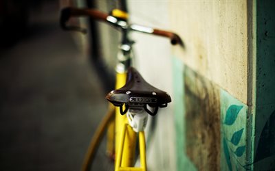 vélo, selle de vélo, le cadre de la bicyclette