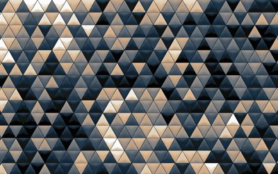 abstracción, mosaico, triángulos