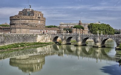 italien, rom, gamla slott