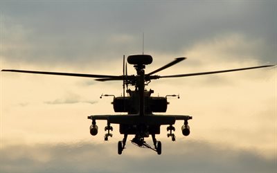 apache, ペダルをwah-64d, 戦闘ヘリコプター
