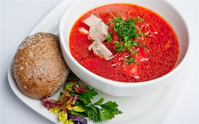 ukrainischen borschtsch, fett, borschik