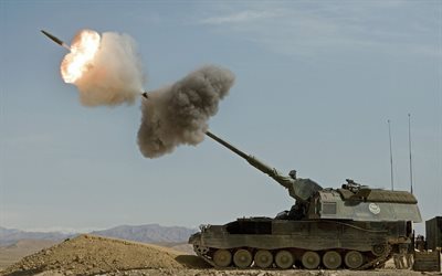 self-propelled howitzer 2000, sau, shot sau, artillery