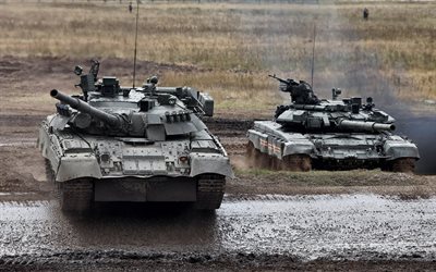 des chars, des t-80, le t-90, de l'armée de terre